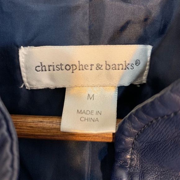 ⭐️3/$15 5/$25⭐️ Blue Vegan Leather Jacket! - Picture 5 of 8